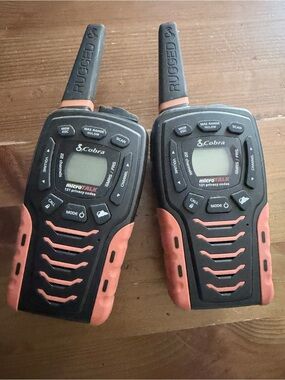 Cobra microTALK Rugged Two-Way Radios — Black and Orange Pair